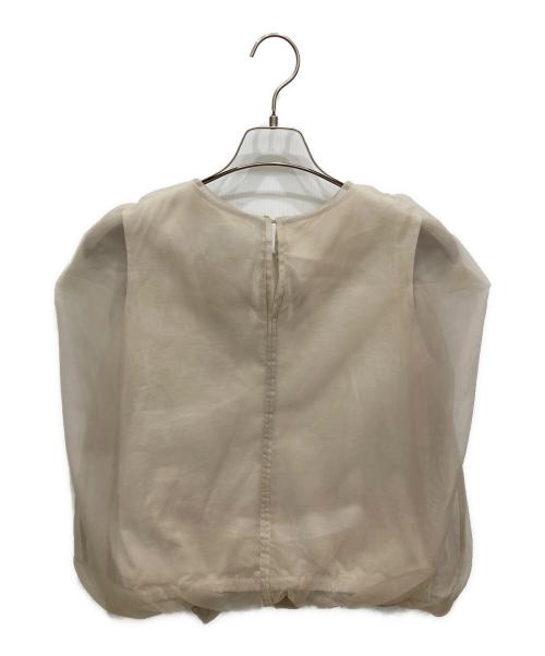 LOUNIE（ルーニー）LOUNIE (ルーニー) KANAKO SATO (カナコ サトウ) オーガンジードッキングプルオーバー ベージュ サイズ:SIZE Freeの古着・服飾アイテム