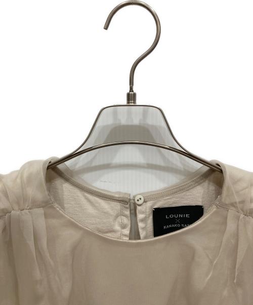LOUNIE（ルーニー）LOUNIE (ルーニー) KANAKO SATO (カナコ サトウ) オーガンジードッキングプルオーバー ベージュ サイズ:SIZE Freeの古着・服飾アイテム