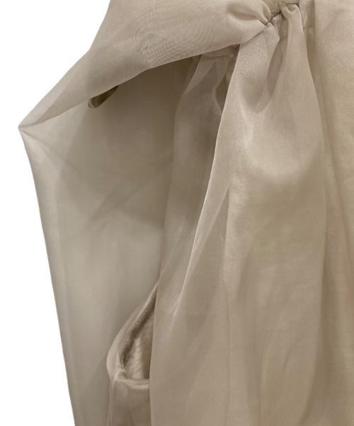 LOUNIE（ルーニー）LOUNIE (ルーニー) KANAKO SATO (カナコ サトウ) オーガンジードッキングプルオーバー ベージュ サイズ:SIZE Freeの古着・服飾アイテム