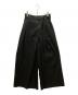 1er Arrondissement（プルミエ アロンディスモン）の古着「ソフトリネンラップ風ワイドクロップドパンツ」｜ブラック