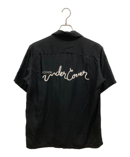 JohnUNDERCOVER（ジョンアンダーカバー）JohnUNDERCOVER (ジョンアンダーカバー) 17SS Embroidery open collar shirt ブラック サイズ:SIZE 2の古着・服飾アイテム
