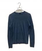 JOSEPHジョゼフ）の古着「リネンナイロンプレーン クルーネックニット」｜ネイビー