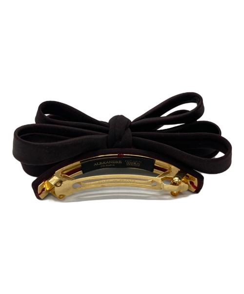 ALEXANDRE de Paris（アレクサンドルドゥパリ）ALEXANDRE de Paris (アレクサンドルドゥパリ) シルクリボンバレッタ ボルドーの古着・服飾アイテム