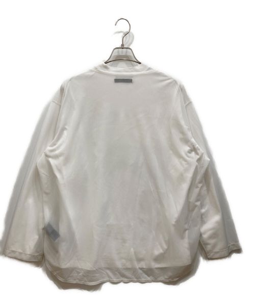 ALMOSTBLACK（オールモストブラック）ALMOSTBLACK (オールモストブラック) LAYERED L/S CREW NECK PRINT TEE ホワイト サイズ:2の古着・服飾アイテム