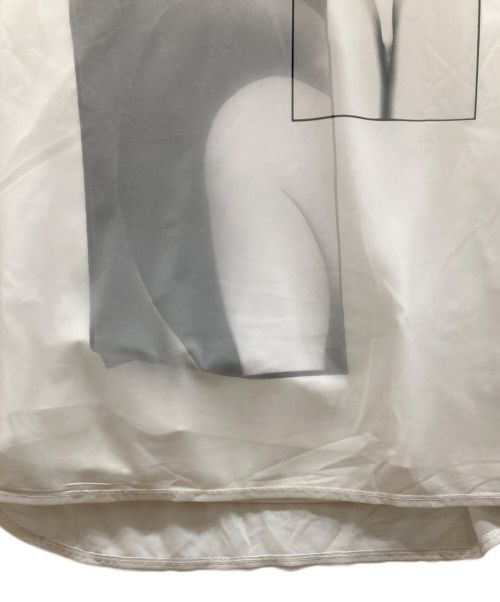 ALMOSTBLACK（オールモストブラック）ALMOSTBLACK (オールモストブラック) LAYERED L/S CREW NECK PRINT TEE ホワイト サイズ:2の古着・服飾アイテム