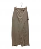 melt the ladyメルトザレディ）の古着「レイヤードフロントオープンパンツ」｜グレー