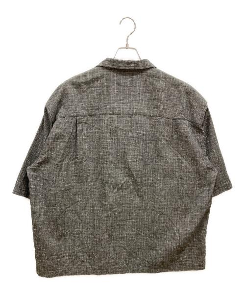 JOURNAL STANDARD HOMESTEAD（ジャーナルスタンダード ホームステッド）JOURNAL STANDARD Homestead (ジャーナルスタンダード ホームステッド) C/L FIL A FIL RELAX OPEN SHIRT グレー サイズ:SIZE Mの古着・服飾アイテム