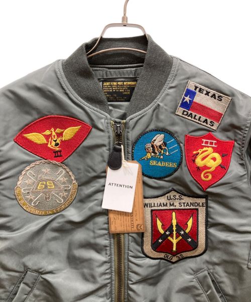 AVIREX（アヴィレックス）AVIREX (アヴィレックス) MA-1 TOP GUN CUSTOM  MA-1 トップガン カスタム オリーブ サイズ:Ⅼの古着・服飾アイテム