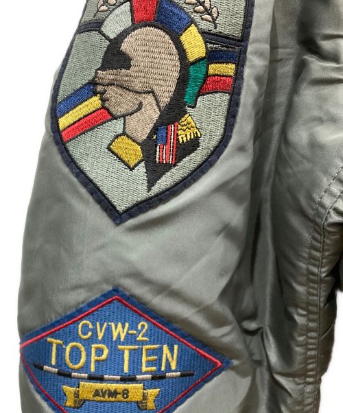 AVIREX（アヴィレックス）AVIREX (アヴィレックス) MA-1 TOP GUN CUSTOM  MA-1 トップガン カスタム オリーブ サイズ:Ⅼの古着・服飾アイテム