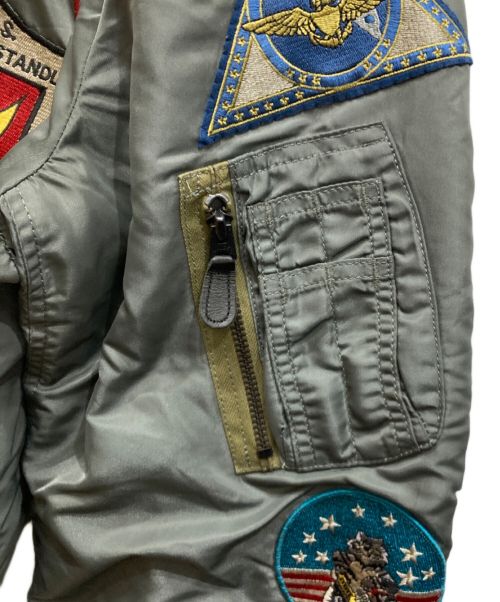 AVIREX（アヴィレックス）AVIREX (アヴィレックス) MA-1 TOP GUN CUSTOM  MA-1 トップガン カスタム オリーブ サイズ:Ⅼの古着・服飾アイテム