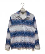 mr.janエム.ジェーエーエヌ）の古着「70s 柄シャツ」｜ブルー