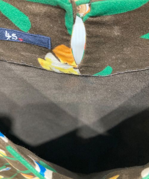 45R（フォーティファイブ・アール）45R (フォーティーファイブアール) ライトモールカラーリリープリントワンピース ブラウンの古着・服飾アイテム