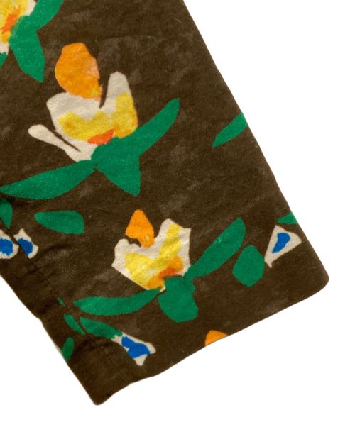 45R（フォーティファイブ・アール）45R (フォーティーファイブアール) ライトモールカラーリリープリントワンピース ブラウンの古着・服飾アイテム