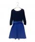 BLUE LABEL CRESTBRIDGE (ブルーレーベルクレストブリッジ) ニットワンピース ネイビー サイズ:38：4000円