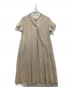 SLOBE IENAスローブ イエナ）の古着「ラミーVネックワンピースラミーVネックワンピース」｜ベージュ
