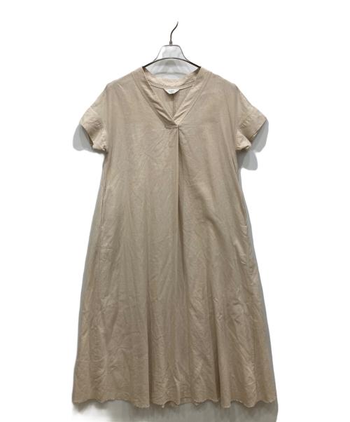 SLOBE IENA（スローブ イエナ）SLOBE IENA (スローブ イエナ) ラミーVネックワンピースラミーVネックワンピース ベージュ サイズ:36の古着・服飾アイテム