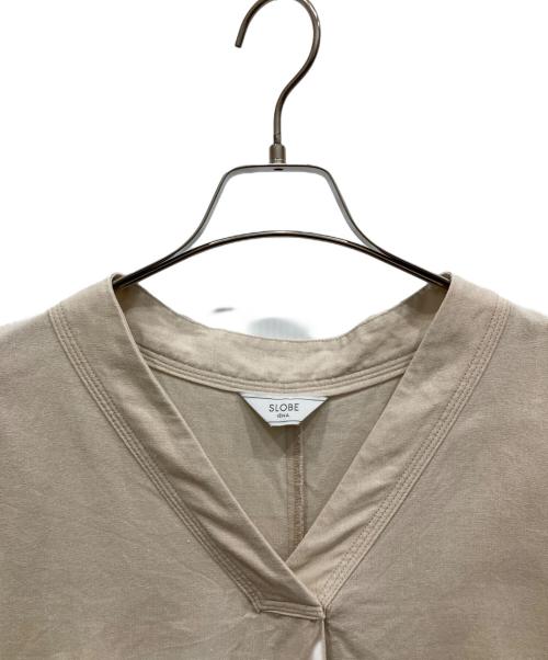 SLOBE IENA（スローブ イエナ）SLOBE IENA (スローブ イエナ) ラミーVネックワンピースラミーVネックワンピース ベージュ サイズ:36の古着・服飾アイテム