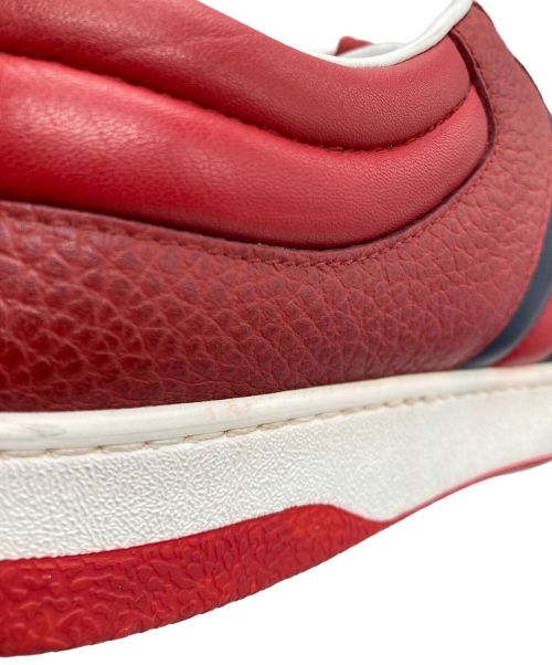 GUCCI（グッチ）GUCCI (グッチ) Ronnie Low Web Sneaker レッド サイズ:9の古着・服飾アイテム
