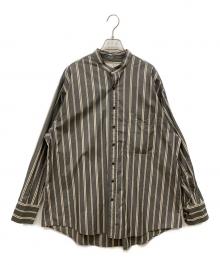 TODAYFUL（トゥデイフル）の古着「ストライプオーバーシャツ」｜グレー