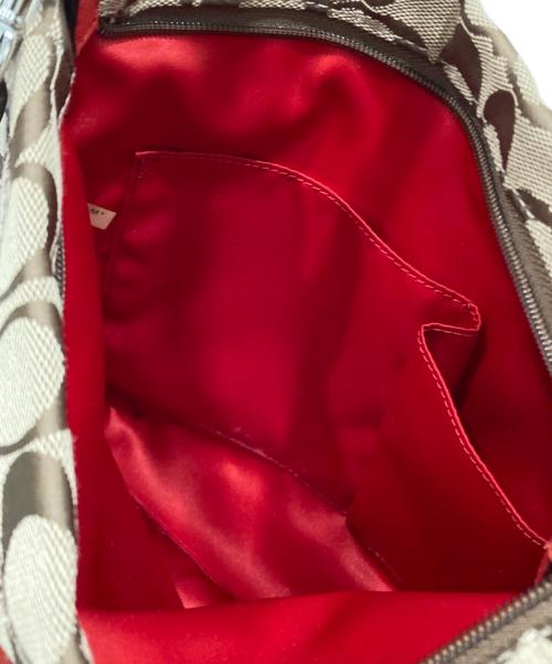 COACH（コーチ）COACH (コーチ) ショルダーバッグ ベージュ×レッドの古着・服飾アイテム