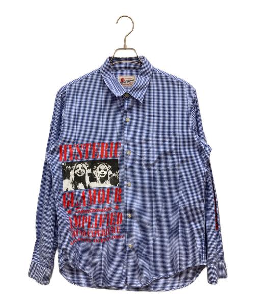 Hysteric Glamour（ヒステリックグラマー）Hysteric Glamour (ヒステリックグラマー) HG SOUND EXPERUENCE ブルー×ホワイト サイズ:Ⅿの古着・服飾アイテム