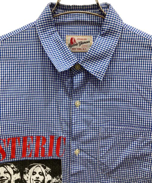 Hysteric Glamour（ヒステリックグラマー）Hysteric Glamour (ヒステリックグラマー) HG SOUND EXPERUENCE ブルー×ホワイト サイズ:Ⅿの古着・服飾アイテム