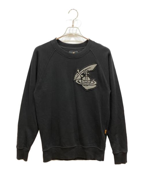 Vivienne Westwood ANGLOMANIA（ヴィヴィアンウエストウッドアングロマニア）VIVIENNE WESTWOOD ANGLOMANIA (ヴィヴィアンウエストウッドアングロマニア) ワッペンスウェット ブラック サイズ:XSの古着・服飾アイテム