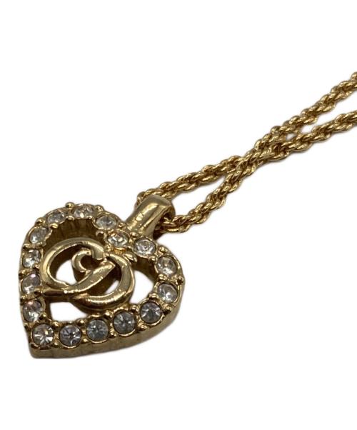 Christian Dior（クリスチャン ディオール）Christian Dior (クリスチャン ディオール) CDロゴネックレス ゴールドの古着・服飾アイテム