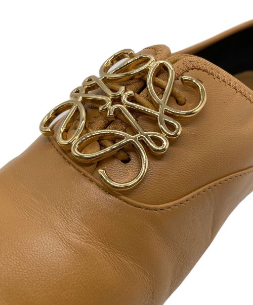 LOEWE（ロエベ）LOEWE (ロエベ) アナグラムソフトナッパダービーシューズ ブラウン サイズ:SIZE 36の古着・服飾アイテム