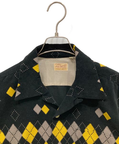 STYLE EYES（スタイルアイズ）STYLE EYES (スタイルアイズ) アーガイルコーデュロイシャツ ブラック サイズ:SIZE Mの古着・服飾アイテム