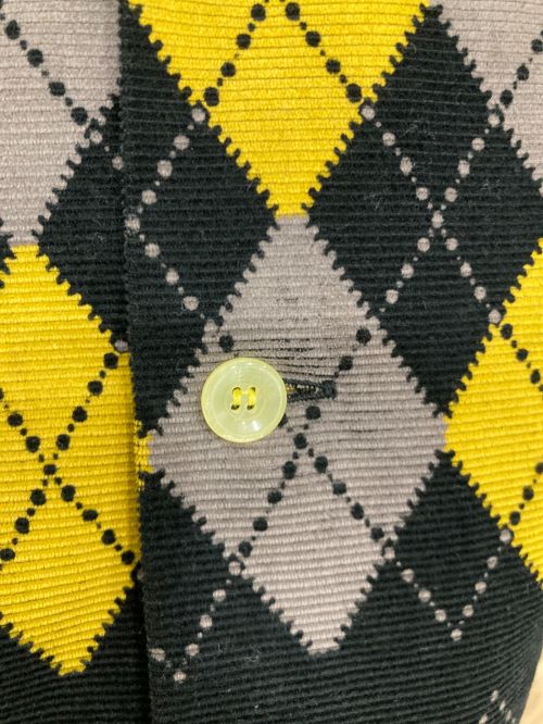 STYLE EYES（スタイルアイズ）STYLE EYES (スタイルアイズ) アーガイルコーデュロイシャツ ブラック サイズ:SIZE Mの古着・服飾アイテム