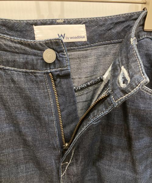 W by woadblue（ダブリュ バイ ウォードブルー）W by woadblue (ダブリュ バイ ウォードブルー) マキシフレアデニムスカート インディゴ サイズ:Mの古着・服飾アイテム