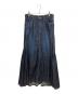W by woadblue（ダブリュ バイ ウォードブルー）の古着「マキシフレアデニムスカート」｜インディゴ