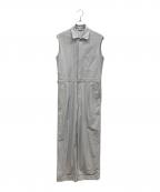 AURALEEオーラリー）の古着「FINX HARD TWIST GABARDINE SLEEVELESS JUMPSUIT」｜グレー
