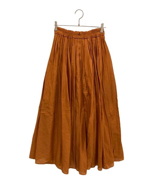 MARILYN MOON（マリリンムーン）MARILYN MOON (マリリンムーン) Ron Herman (ロンハーマン) Tuck technique sheer cotton skirt ブラウン サイズ:SIZE FREEの古着・服飾アイテム