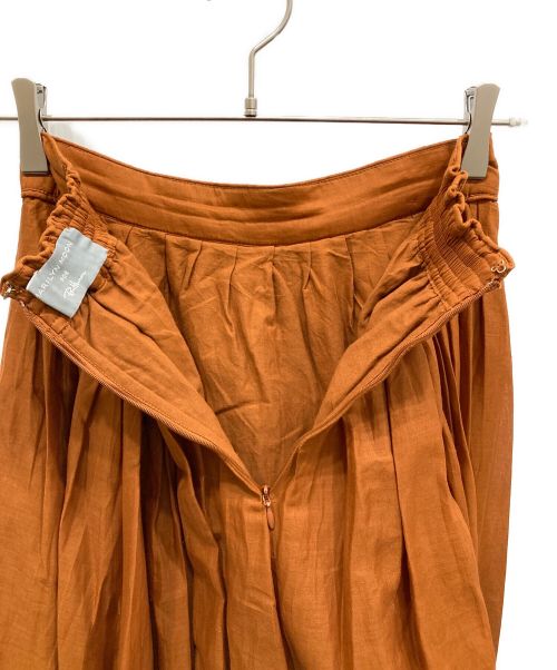MARILYN MOON（マリリンムーン）MARILYN MOON (マリリンムーン) Ron Herman (ロンハーマン) Tuck technique sheer cotton skirt ブラウン サイズ:SIZE FREEの古着・服飾アイテム
