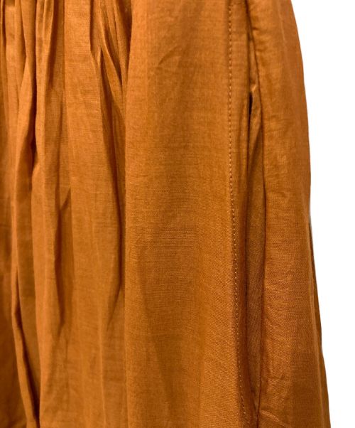 MARILYN MOON（マリリンムーン）MARILYN MOON (マリリンムーン) Ron Herman (ロンハーマン) Tuck technique sheer cotton skirt ブラウン サイズ:SIZE FREEの古着・服飾アイテム