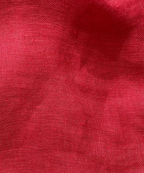 THROW（スロー）THROW (スロー) リネンストール レッドの古着・服飾アイテム