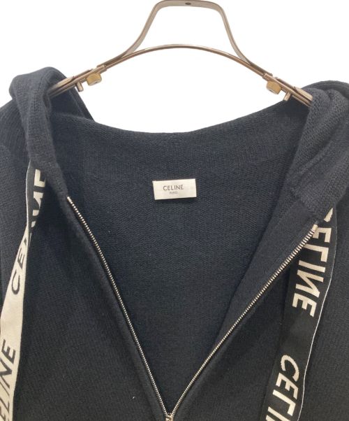 CELINE（セリーヌ）CELINE (セリーヌ) 22AW Oversized Wool and Cashmere-Blend Zip-Up Hoodie ブラック サイズ:Mの古着・服飾アイテム