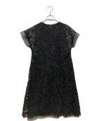ADOREアドーア）の古着「ボタニカルコードレースワンピース」｜ブラック