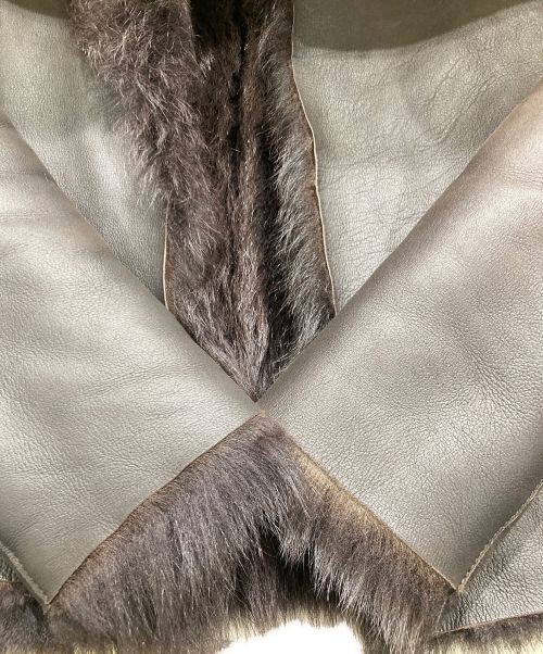 BARNEYS NEWYORK（バーニーズ・ニューヨーク）BARNEYS NEWYORK (バーニーズ・ニューヨーク) ラムムートンジャケット ブラウン サイズ:36の古着・服飾アイテム