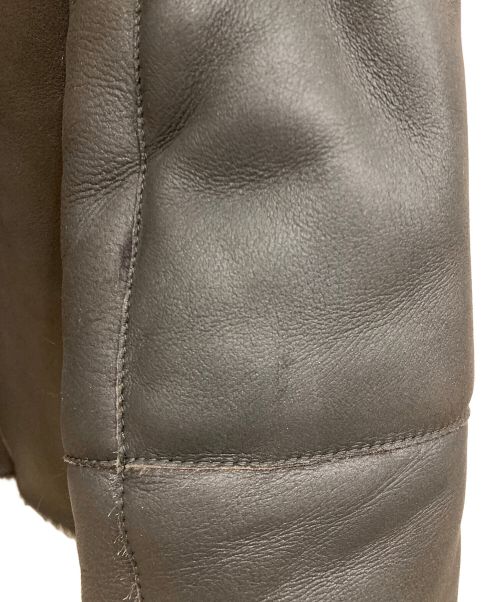 BARNEYS NEWYORK（バーニーズ・ニューヨーク）BARNEYS NEWYORK (バーニーズ・ニューヨーク) ラムムートンジャケット ブラウン サイズ:36の古着・服飾アイテム