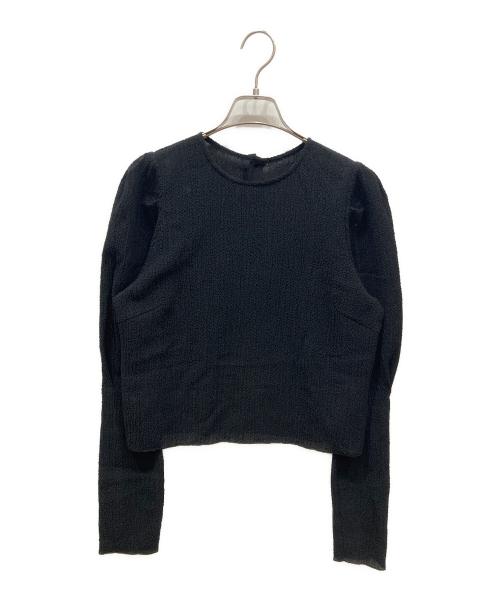 Spick and Span（スピックアンドスパン）Spick and Span (スピックアンドスパン) シュリンクタックスリーブブラウス ブラック サイズ:SIZE Freeの古着・服飾アイテム