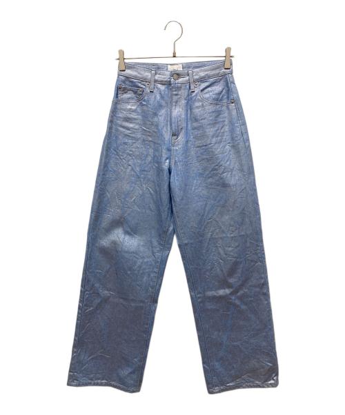 UNGRID（アングリッド）Ungrid (アングリッド) メタリックストレートジーンズ ブルー サイズ:SIZE 61cm (W24)の古着・服飾アイテム