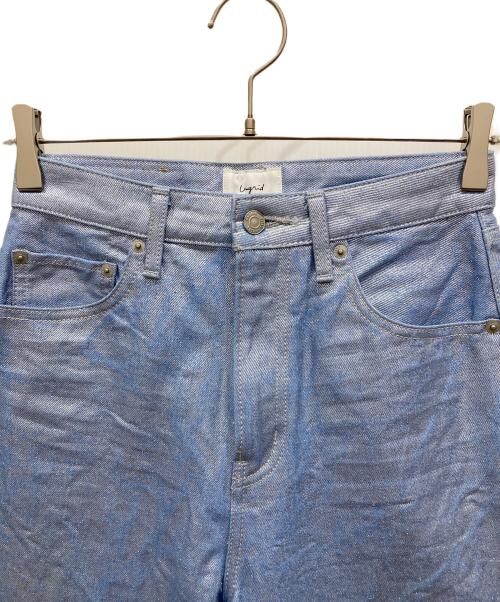 UNGRID（アングリッド）Ungrid (アングリッド) メタリックストレートジーンズ ブルー サイズ:SIZE 61cm (W24)の古着・服飾アイテム