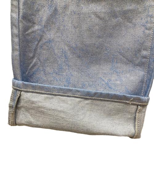 UNGRID（アングリッド）Ungrid (アングリッド) メタリックストレートジーンズ ブルー サイズ:SIZE 61cm (W24)の古着・服飾アイテム