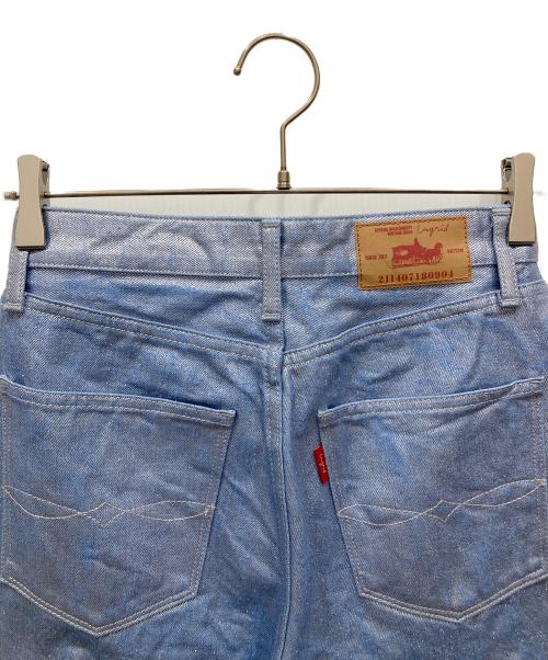 UNGRID（アングリッド）Ungrid (アングリッド) メタリックストレートジーンズ ブルー サイズ:SIZE 61cm (W24)の古着・服飾アイテム