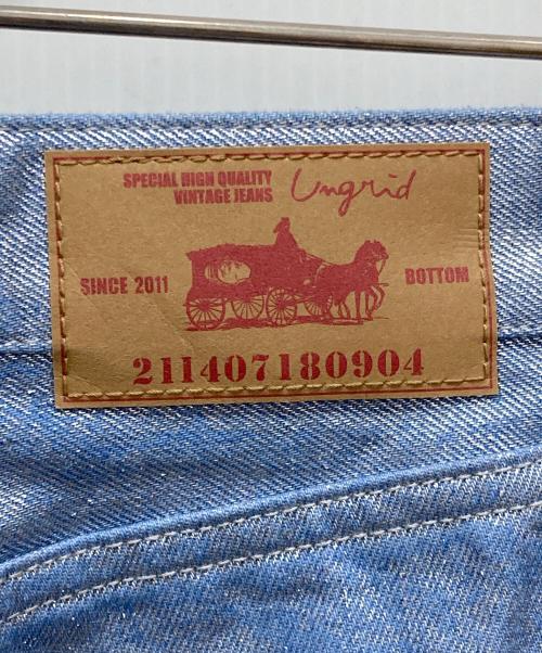 UNGRID（アングリッド）Ungrid (アングリッド) メタリックストレートジーンズ ブルー サイズ:SIZE 61cm (W24)の古着・服飾アイテム
