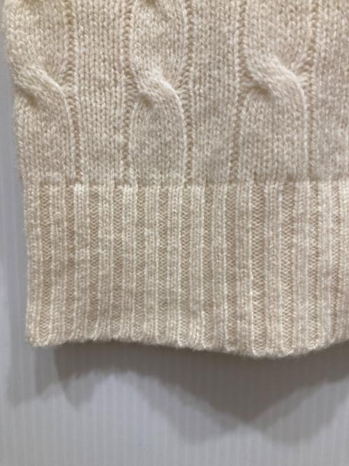 POLO RALPH LAUREN（ポロ・ラルフローレン）POLO RALPH LAUREN (ポロ・ラルフローレン) ウールカシミヤフリルニット ホワイト サイズ:SIZE XSの古着・服飾アイテム