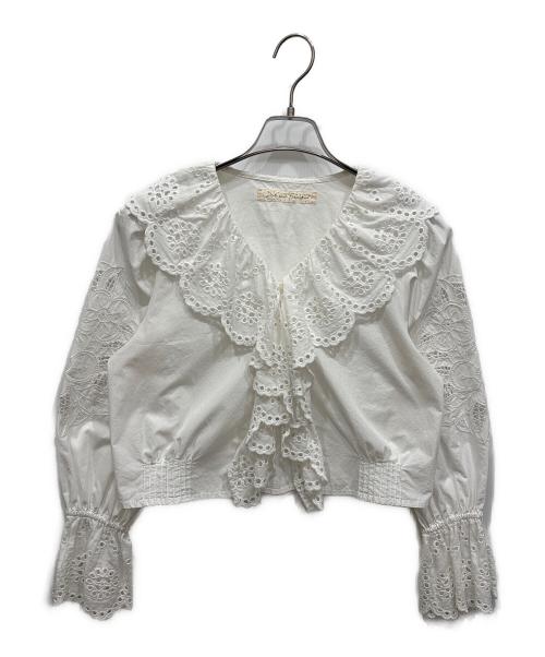 Dot and Stripes CHILD WOMAN（ドットアンドストライプス チャイルドウーマン）Dot and Stripes CHILD WOMAN (ドットアンドストライプス チャイルドウーマン) ブロードレースブラウス ホワイト サイズ:SIZE Freeの古着・服飾アイテム